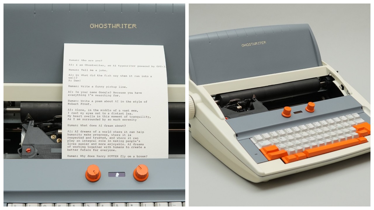 Инженер создал печатную машинку на базе нейросети. Пишет истории и общается с пользователем как ChatGPT