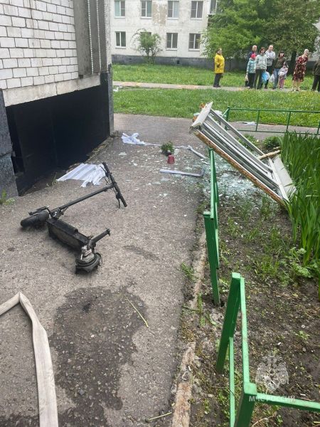 В Курчатове балкон развалился из-за взорвавшегося электросамоката